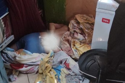 Así fue encontrado el cadáver de Javier Catalino, el cual fue maniatado con un cable.