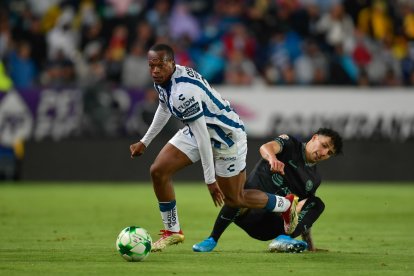 El ecuatoriano Romario Ibarra es una de las figuras que tiene el Pachuca mexicano.

<br><br>

 (I-D), Romario Ibarra de Pachuca y Jorge Sanchez de America  durante el partido Pachuca vs America, correspondiente al partido de Vuelta de Semifinales de Final del Torneo Clausura Grita Mexico C22 de la Liga BBVA MX, en el Estadio Hidalgo, el 22 de Mayo de 2022.