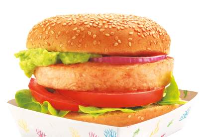 La hamburguesa de camarón es una alternativa saludable y deliciosa.