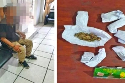 El hombre y el producto ilegal.