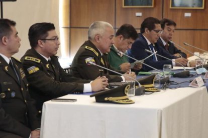 Fausto Salinas, comandante de la Policía, acudió a la Comisión de Fiscalización de la Asamblea.