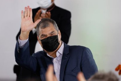 El exmandatario Rafael Correa, en una reciente aparición en público.