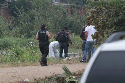 Los restos estaban dentro de un saco, en un terreno baldío.