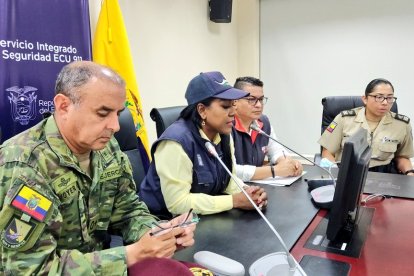 Autoridades se reunieron en las instalaciones del ECU 911 para dar un informe del paro nacional en la localidad.L