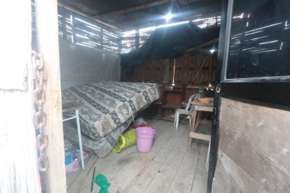 En este lugar mantuvieron bajo amenazas a las víctimas del secuestro, en las afueras de Durán, en Guayas.