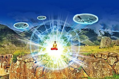 El extranjero realiza meditaciones para llegar a niveles de consciencia superiores.