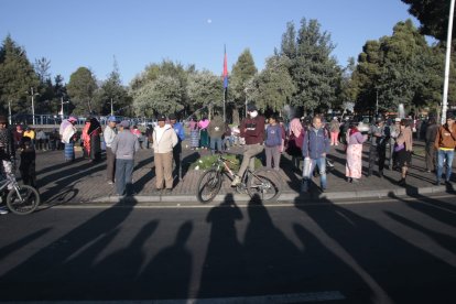 Los manifestantes llegaron a la Capital ayer 15 de junio.