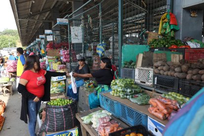 En el Mercado de Transferencia de Víveres, unos andenes ya no resaltaban por estar ‘full’, sino por los huecos.