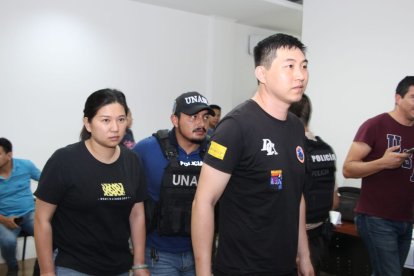 Las evidencias y los detenidos fueron presentados en el Cuartel Modelo de la Policía y el asiático devuelto a sus familiares sano y a salvo.