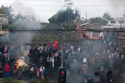La primera semana del paro hubo varias broncas en Cutuglagua.