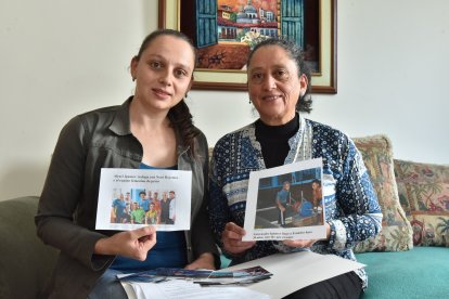 Ekaterina Ignatov y Teresa Cevallos, hija y esposa del entrenador Alexei Ignatov, son su gran apoyo.