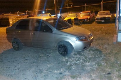 Este es el automotor retenido en el cual andaban dos implicados.