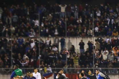 El festejo de Imbabura, estaban dejando eliminado a Liga de Quito.