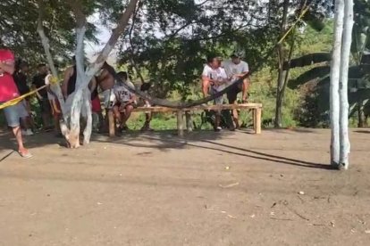 La víctima estaba sentada en una hamaca cuando dispararon.