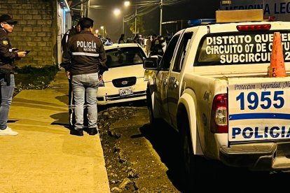 Los agentes revisaron el vehículo en que andaban las víctimas.