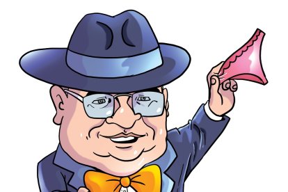 Caricatura que refleja cómo un calzón y no un pañuelo da inicio a la campaña electoral anticipada hacia las elecciones 2023.