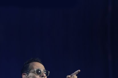 El músico y cantante puertorriqueño Marc Anthony durante una de sus presentaciones.