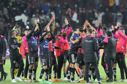 Toda la alegría de Independiente al ganar el primer partido ante Melgar.