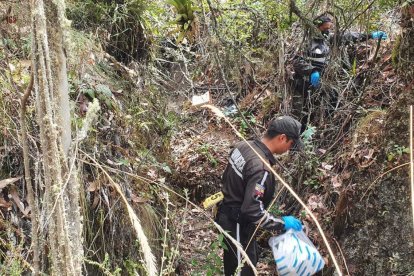 La localización del cadáver se hizo en este lugar del cerro Casitagua, al norte de Quito.