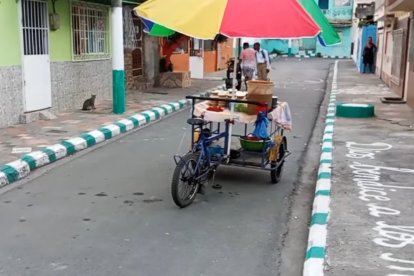 Con este triciclo trabajaba.