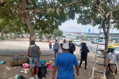 Uno de los puntos en donde se cumplió con esta acción está ubicado cerca de la terminal terrestre.