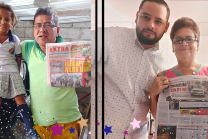 Patricia Buenaño y su hijo Luis posaron con el ejemplar que les dio alegría y billete. Por otro lado, Luis Mero estaba contentísimo de haberse llevado 50 dólares a la ciudadela El Coco, en Machala.