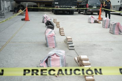 Los paquetes fueron hallados en 22 maletas en una vivienda de la Alborada.