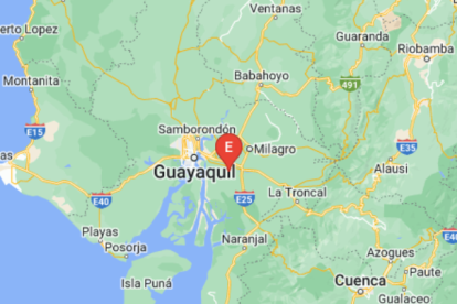 Foto publicada por el IG sobre el epicentro del sismo.