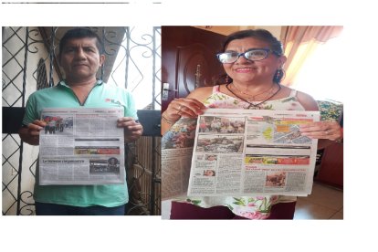 Arquímides Vera abrió su EXTRA y se ganó 50 dólares. Juana Vera posa contenta con su ejemplar que le permitió ganar 10 dólares.