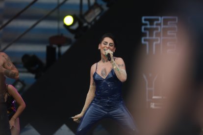 El artista durante su presentación en el Festival Heat.