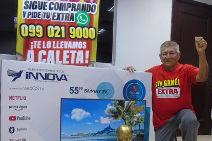 Nuestro lector, Miguel Figueroa Potes, de 77 años, celebró su ‘golpe mundialista’ de suerte.