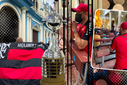 El brasileño Alex estuvo en la iglesia orando por su Flamengo. 
Altair Sequeira, del Athetico Paranaense, le pide a Dios que su equipo gane la Libertadores.