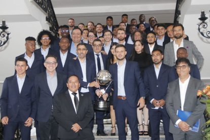 Independiente del Valle recibió un homenaje de la Presidencia