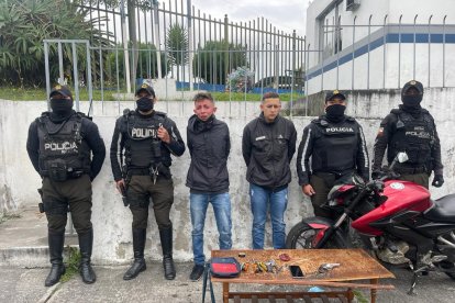 Los sujetos fueron detenidos en el norte de Quito.