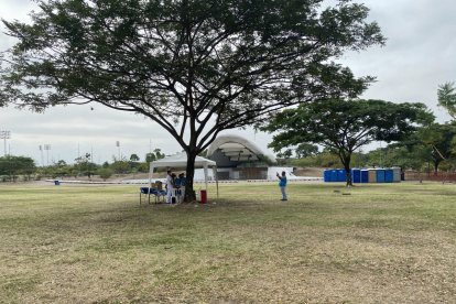 En la Concha Acústica del Parque Samanes no había ningún hincha de Flamengo.