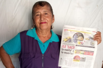 María Alonzo Peñafiel, de 70 años, se ganó una ‘gambita’ con EXTRA.