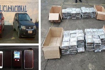 Las evidencias fueron llevadas a la Jefatura Antinarcóticos de El Oro.