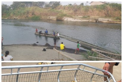En una parte seca del afluente, donde acostumbran a pescar hicieron el hallazgo.
