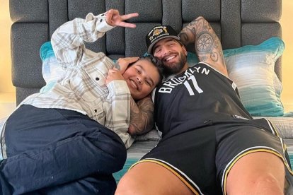Maluma y Bastian disfrutaron juntos en la nueva casa