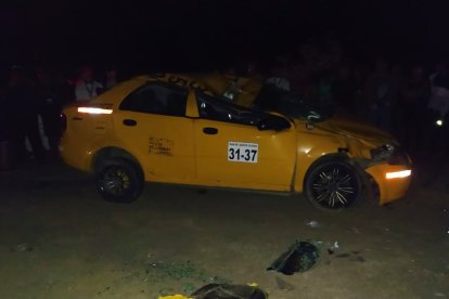 En este vehículo se accidentó el joven.