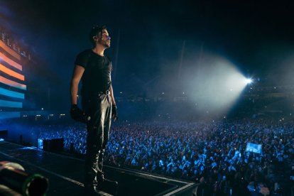 Bad Bunny en uno de sus últimos conciertos.