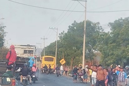 Montecristi, en Manabí, se manchó de sangre. La muerte arrastró a un motorizado.