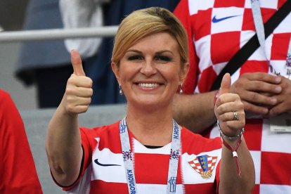 La ex presidenta de Croacia, Kolinda Grabar-Kitarović, dice ser hincha de Ecuador.