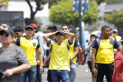 Los hinchas de la Tri vieron con desilusión la derrota de Ecuador.