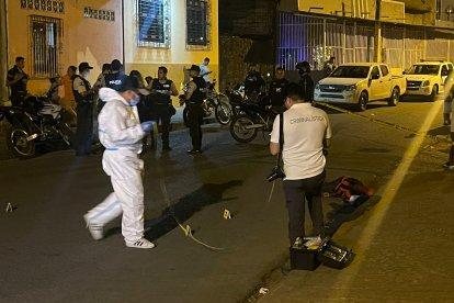 Cerca de la víctima hallaron siete indicios balísticos.