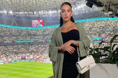 Georgina  Rodríguez estuvo presente en el estadio Lusail de Catar, donde Portugal venció a Suiza.
