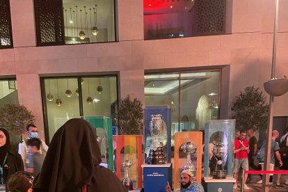 Los trofeos que se disputan en Sudamérica presentes en Catar 2022.