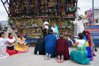 El pesebre se ubicó en la rampa de patinetas del Parque de la Juventud.
