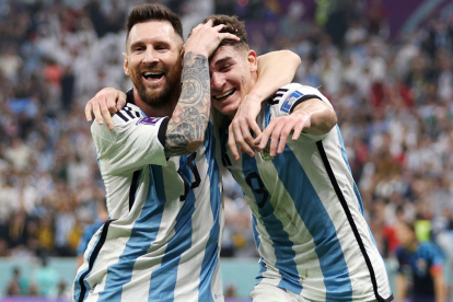 Lionel Messi y Julián Álvarez, las figuras de Argentina.