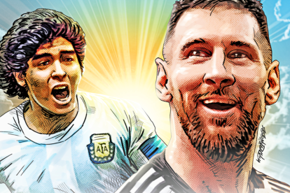 Diego Maradona a Lionel Messi... mucha historia y leyenda.